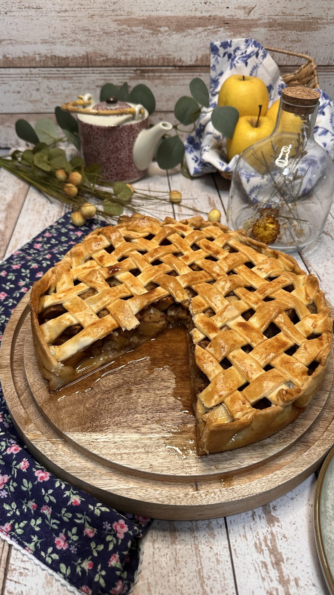 Este apple pie es ideal para esas meriendas familiares