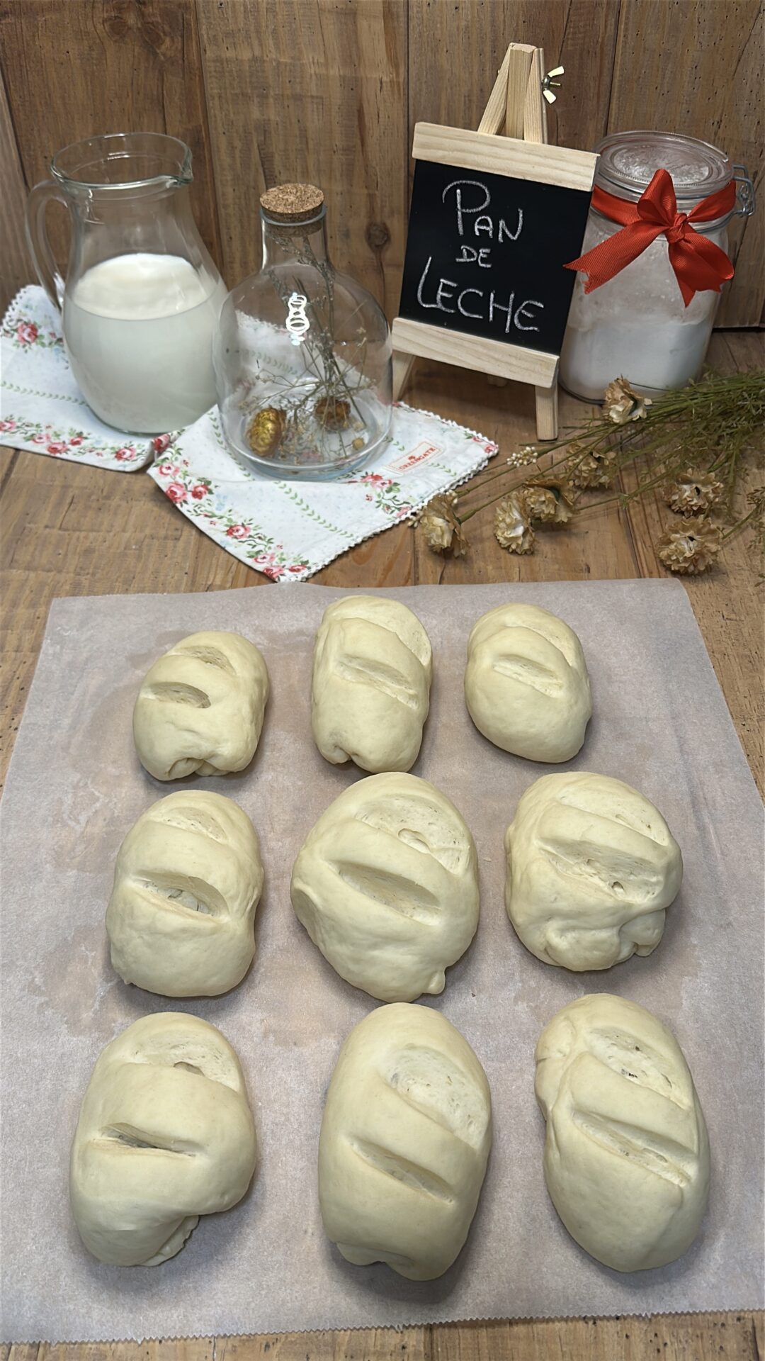 Nuestro pan de leche tras el tercer levado