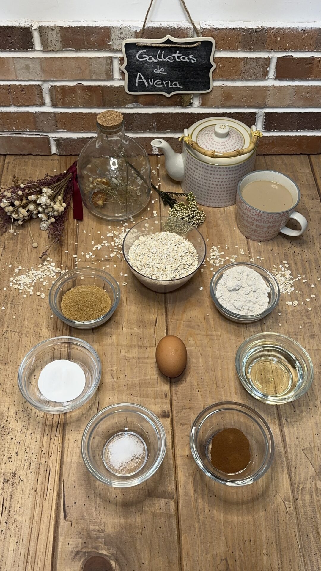Ingredientes de nuestras galletas de avena
