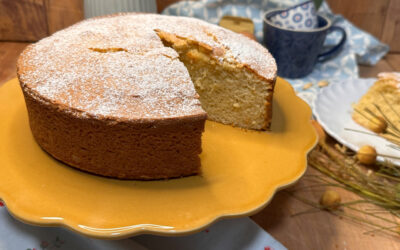 Bizcocho de queso y almendras