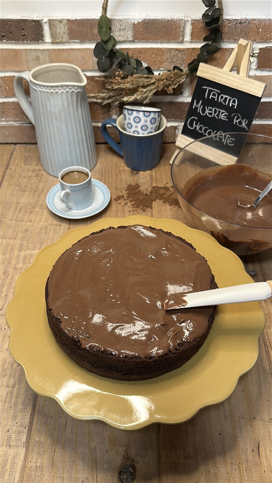 Tarta muerte por chocolate_19 Cubrimos con la ganache