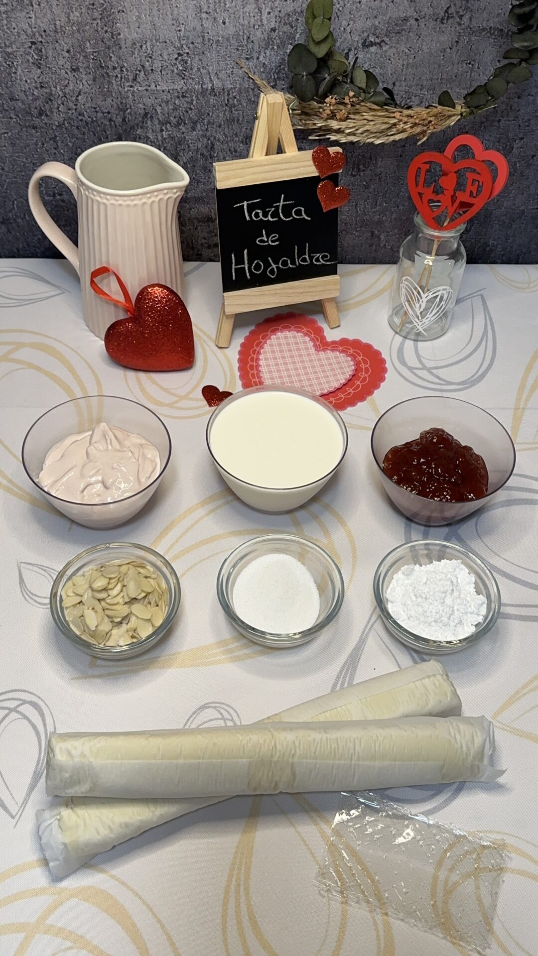 Ingredientes de nuestra tarta de hojaldre
