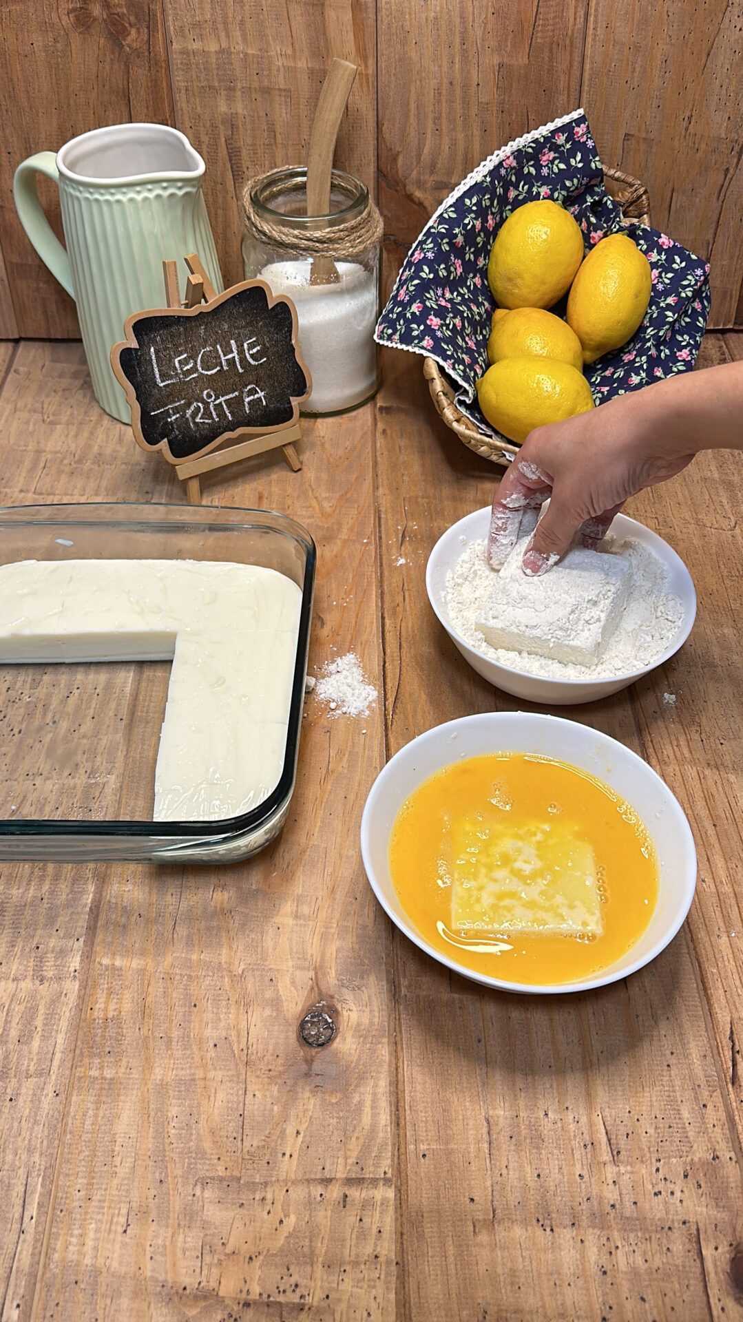 Freímos las porciones de leche