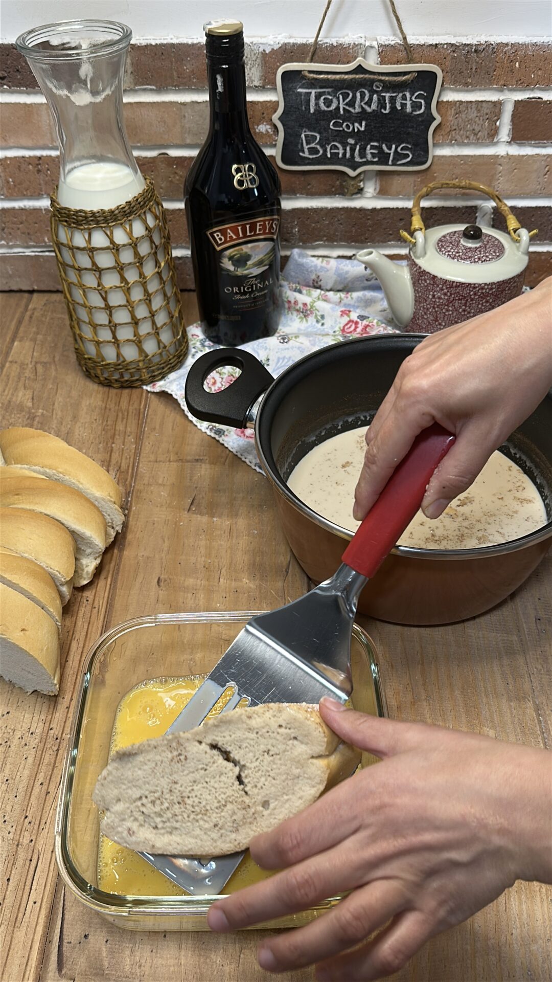 Una vez empapadas llevamos al huevo