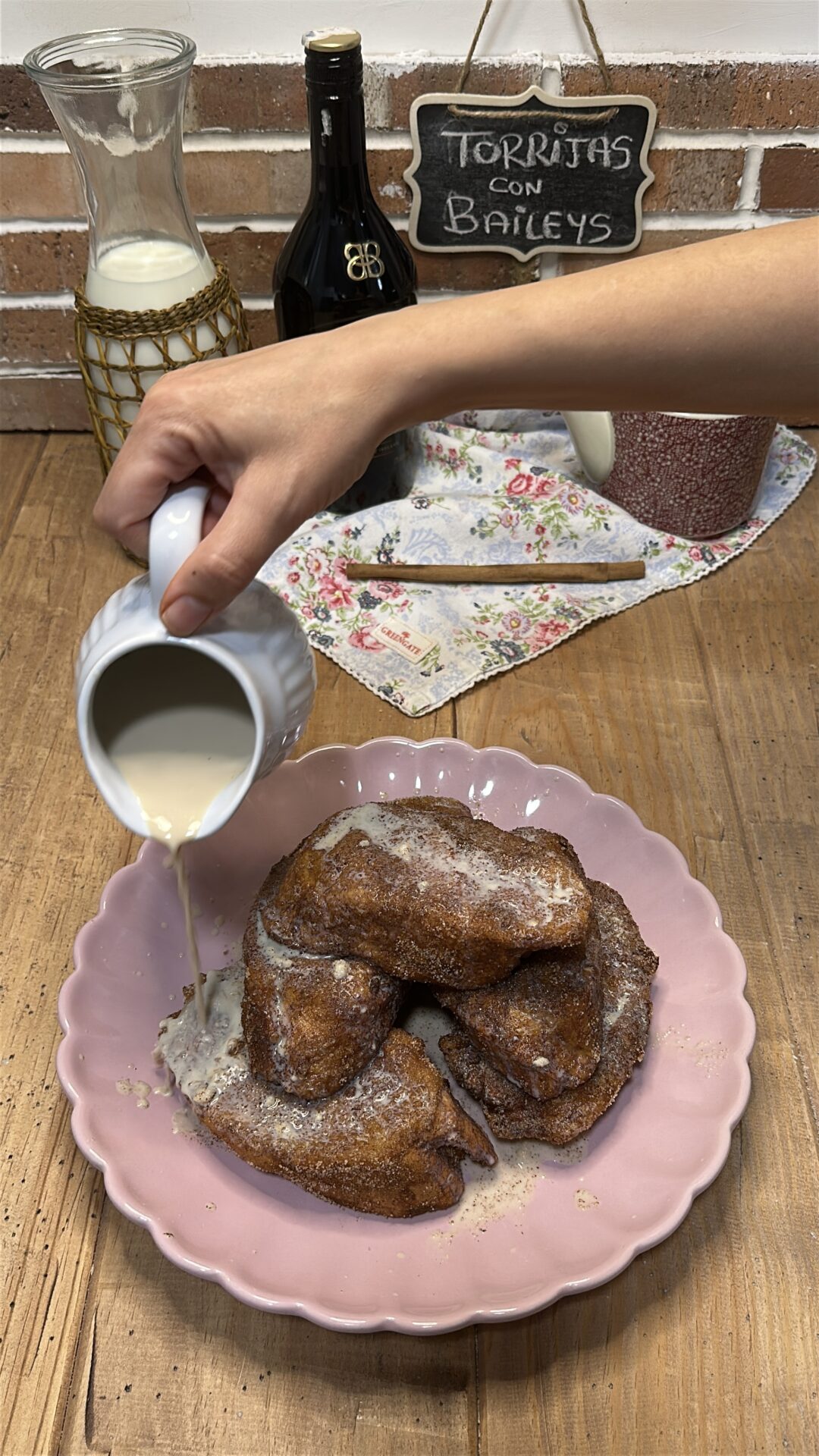 Bañamos con la leche con Baileys sobrante para que queden más jugosas aún