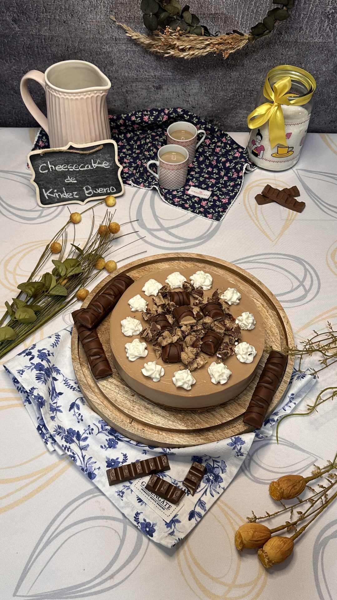 Casera, cremosa y facilísima cheesecake Kinder