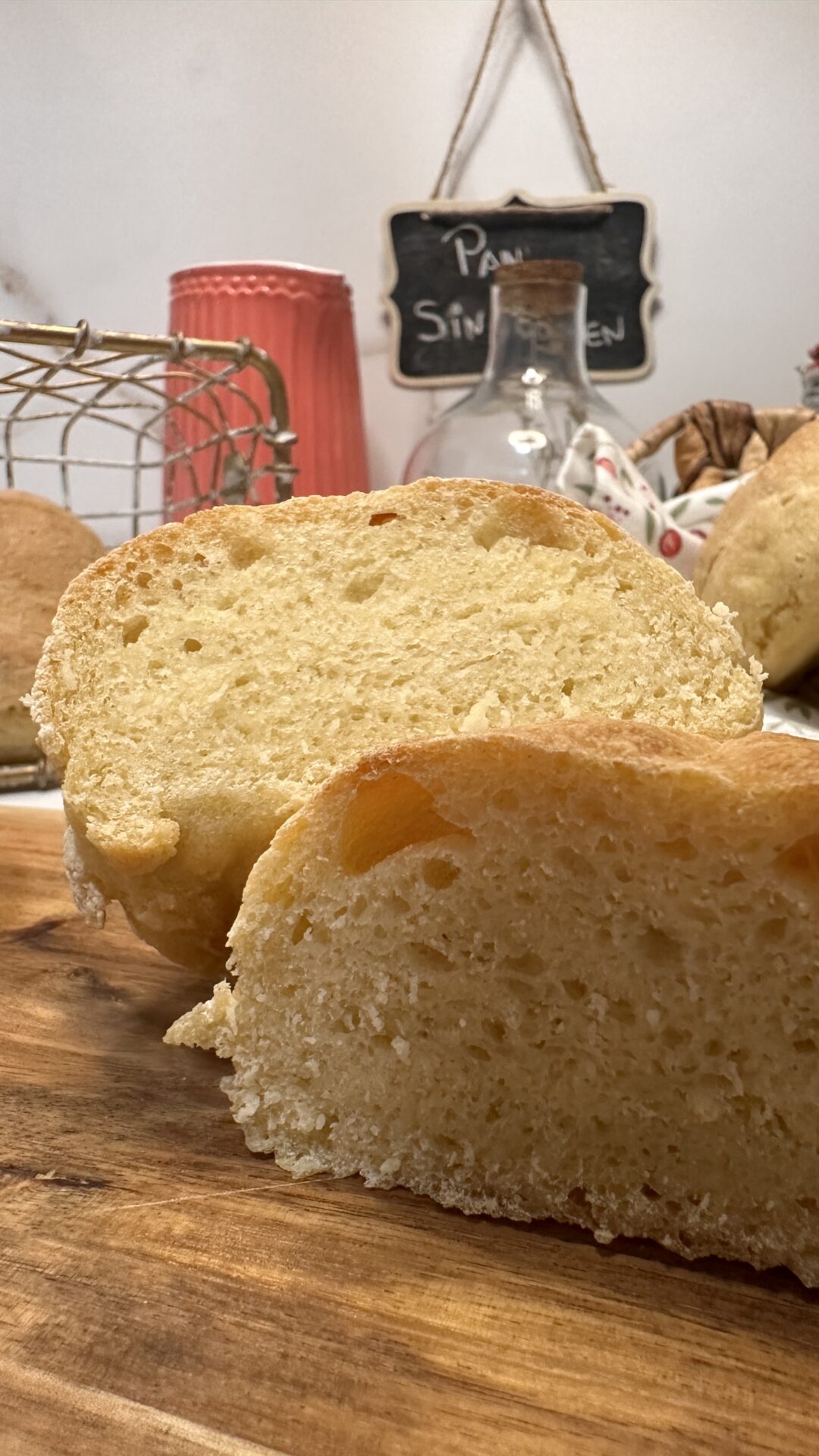 Textura interior de nuestro pan sin gluten