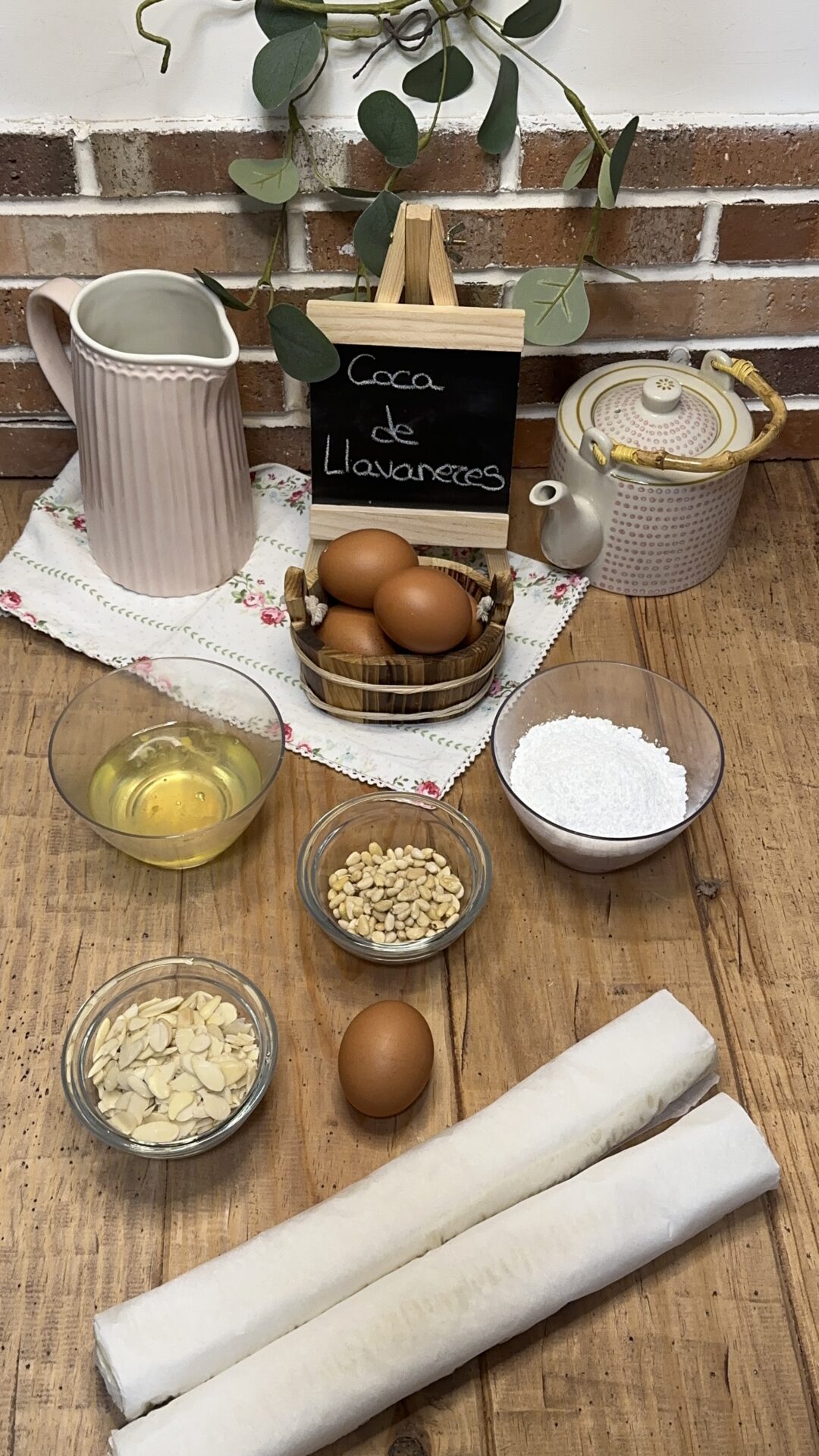Ingredientes de nuestra coca de Llavaneres