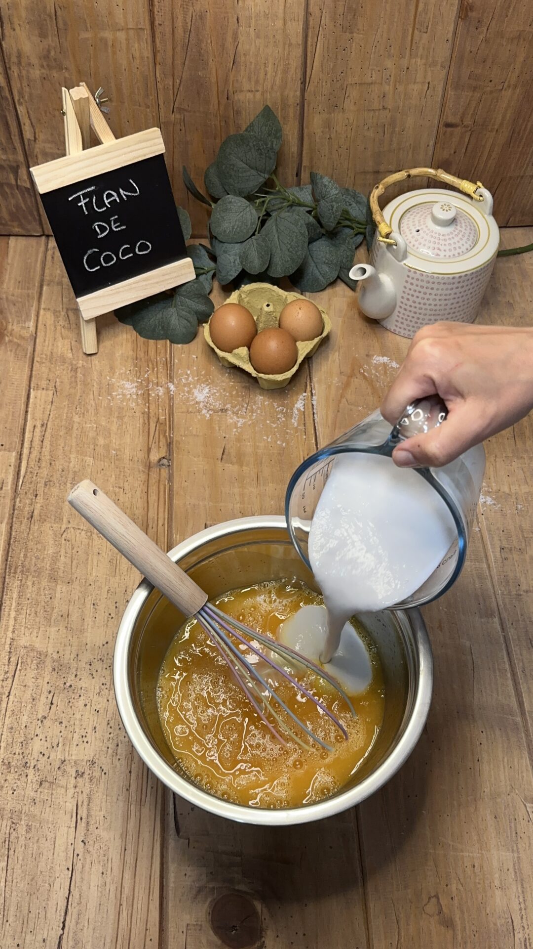 Incorporamos la leche de coco