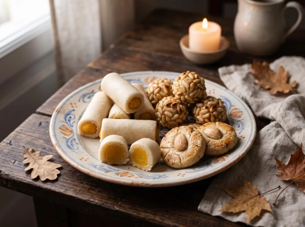 Huesos de santo, empiñonadas y pastas imperiales de mazapán de Toledo