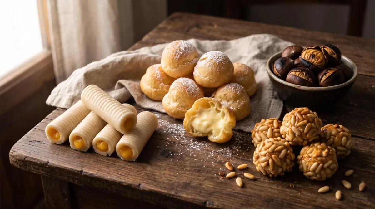 Dulces de Todos los Santos: huesos de santo, buñuelos de viento y panellets